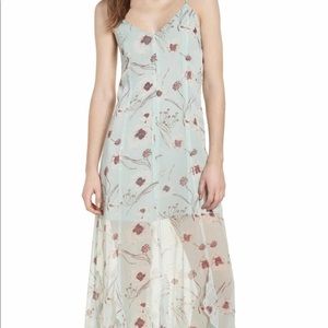Teal, Print Maxi Dress